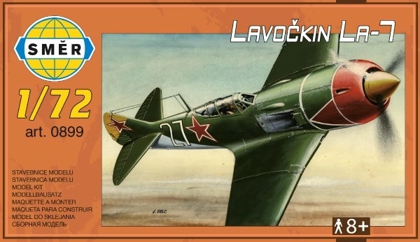 Model avion Lavočkin La-7, scară 1:72