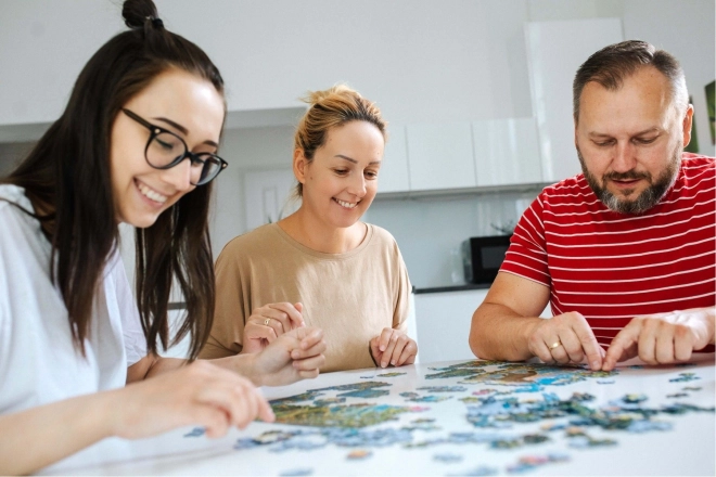 Puzzle Trefl 3000 de piese - Castelul Neuschwanstein în iarnă