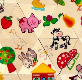 Puzzle mozaic fermă copii