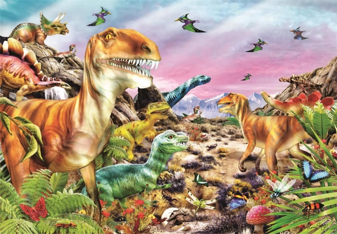 Puzzle Clementoni Lumea Dinozaurilor 104 piese