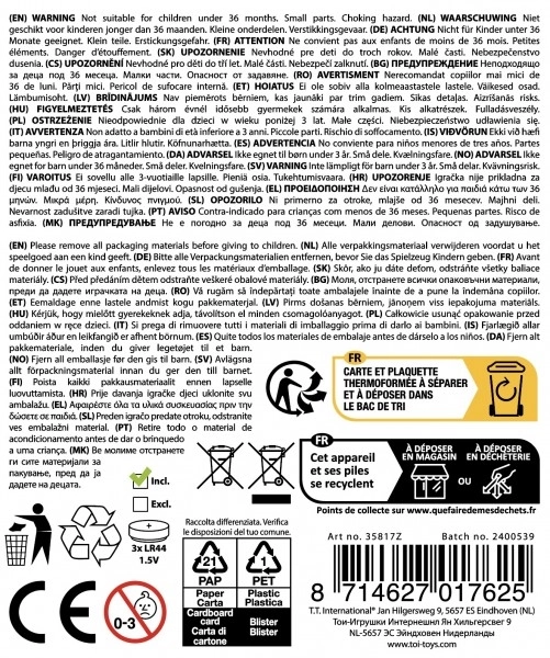 Joc de observare și memorie cu animale din plastic cu lumini și sunete