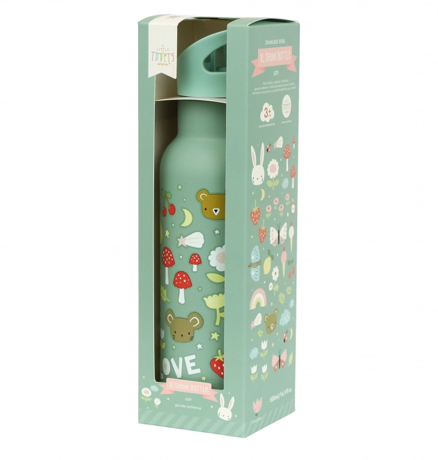 A Little Lovely Company Sticlă de băut din oțel inoxidabil 500 ml – Bucurie