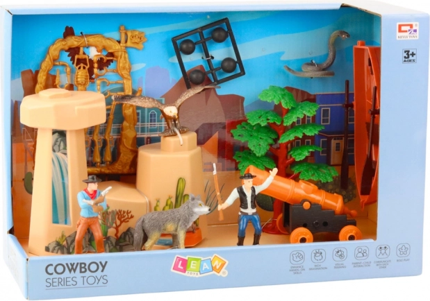 Set cowboy de vest cu figurine
