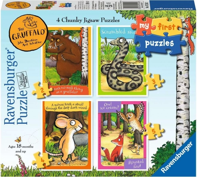 Primul meu puzzle Ravensburger Gruffalo - 4 în 1