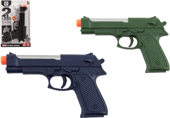 Pistol de plastic 17 cm cu lumină și sunet