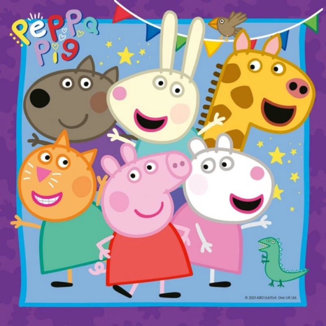 Puzzle Prasátul Peppa 3x49 piese