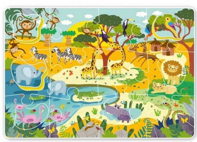 Puzzle educativ cu animale safari DODO