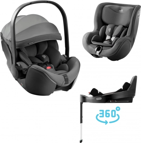 Scaun auto Baby-Safe pentru copii Style cu Vario Base 5Z în mineral gray