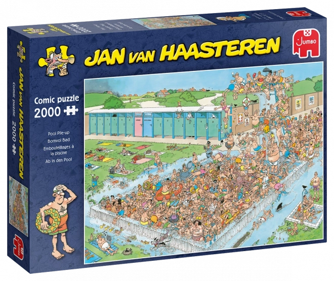 Puzzle piscină aglomerată Jan van Haasteren 2000 piese