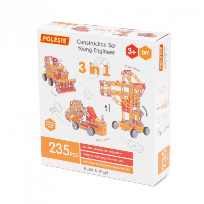 Set de construcție Micul inginer - 235 bucăți