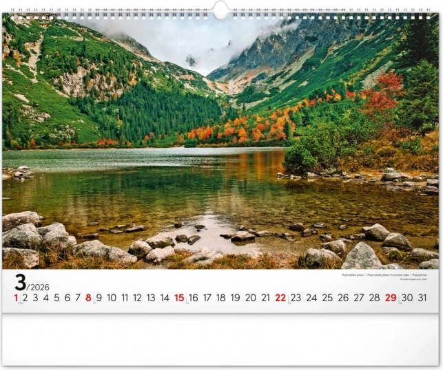 Calendar de perete Magicele Tatra 2026