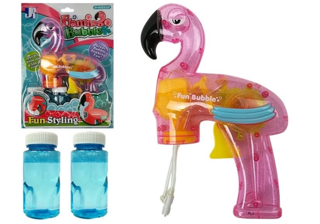 Pistol de baloane de săpun flamingo roz