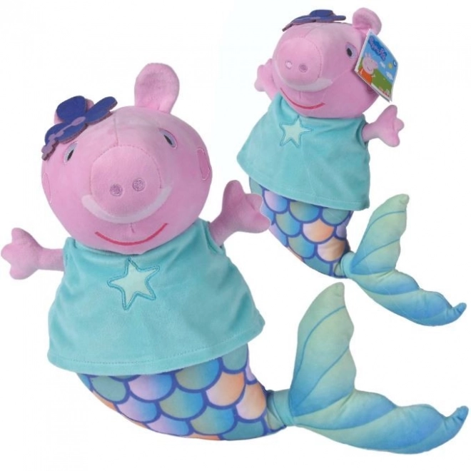 Porcușorul de pluș Peppa Sirenă 30 cm