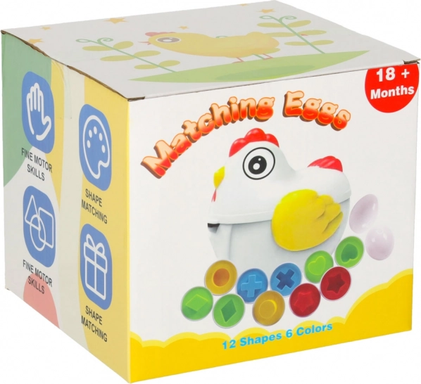 Puzzle educativ Pui cu sorter pentru forme de ouă