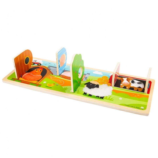 Puzzle senzoriale fermă Bigjigs Toys