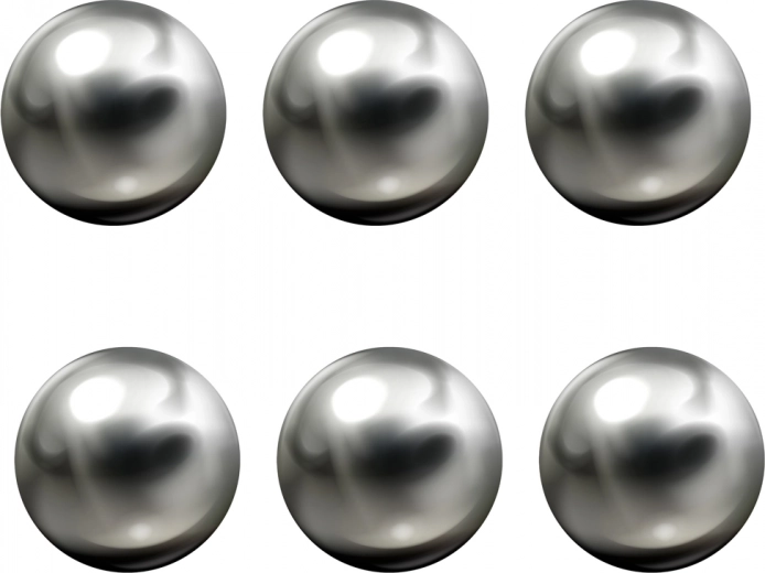 Set complet cu 6 bile metalice