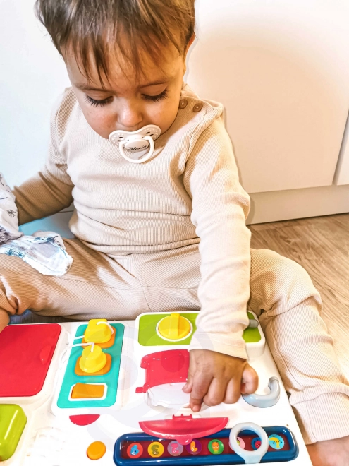 Tablă de activități Montessori cu efecte sonore și luminoase Woopie