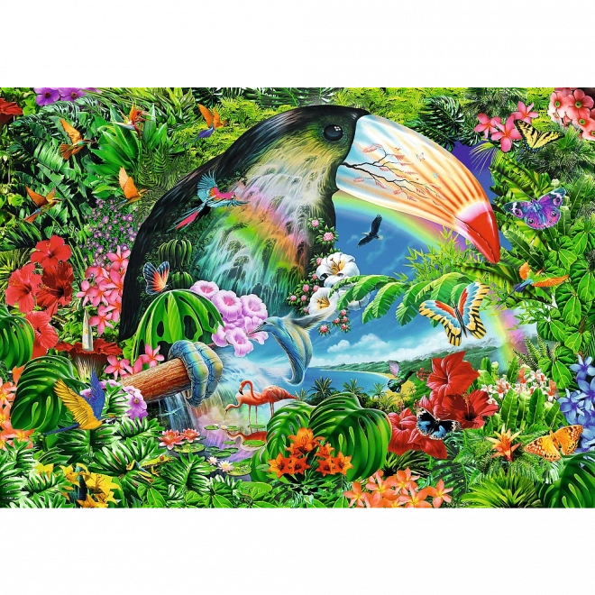 Puzzle spiral animale tropicale 1040 piese