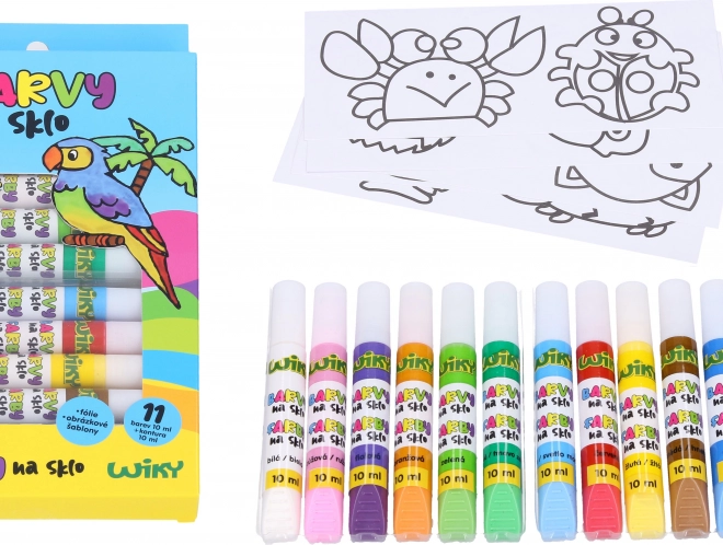 Set culori pentru sticlă 11+1 10 ml