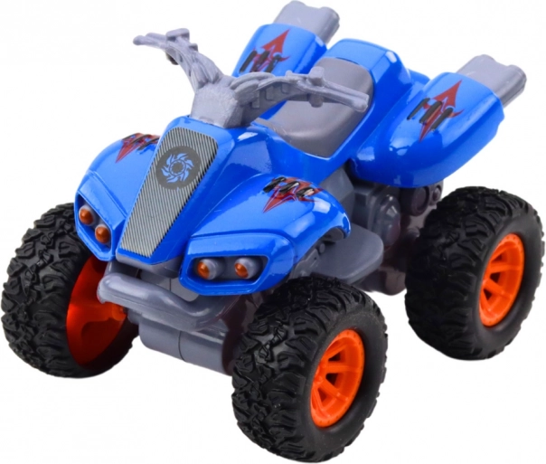 Quad cu motor, roți din cauciuc și caroserie metalică