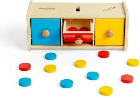 Bigjigs Toys cutie de sortare după culori