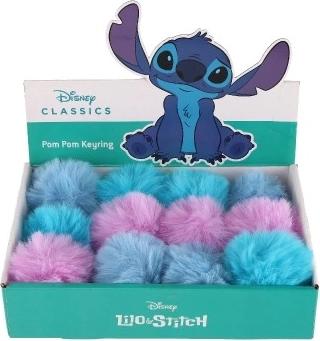 Breloc pentru chei Stitch cu pompon
