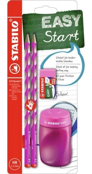 Set STABILO EASYgraph pentru dreptaci roz