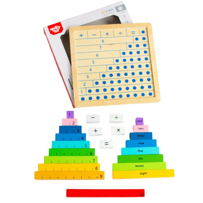 Joc de lemn - puzzle de numărare