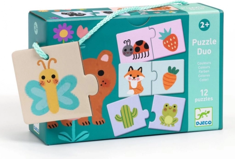 Djeco Eduludo puzzle duo – culori