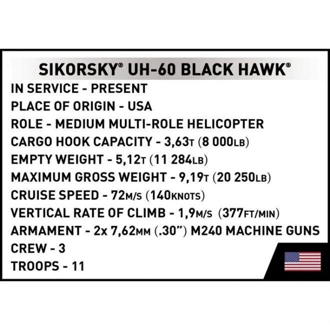 Cărămizi Sikorsky UH-60 Black Hawk