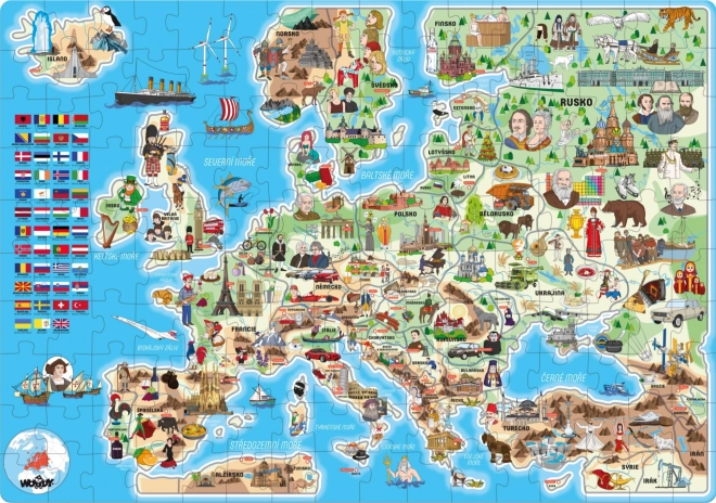 Puzzle hartă Europa