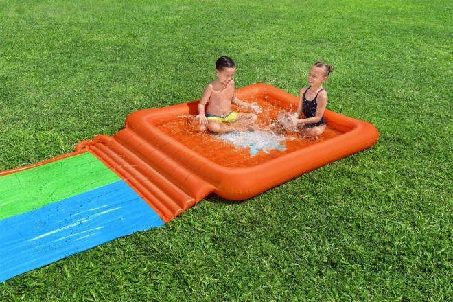 Tobogan dublu cu piscină pentru copii Bestway Super Splash