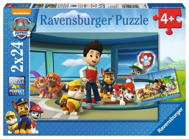 Puzzle Ravensburger Paw Patrol Echipa 2x24 Piese