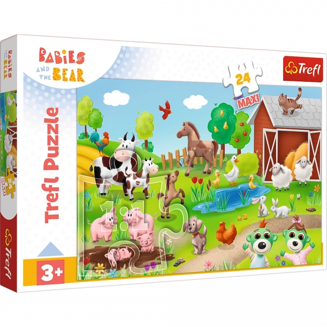 Puzzle 24 maxi BOBASKI ȘI ANIMALE Trefl