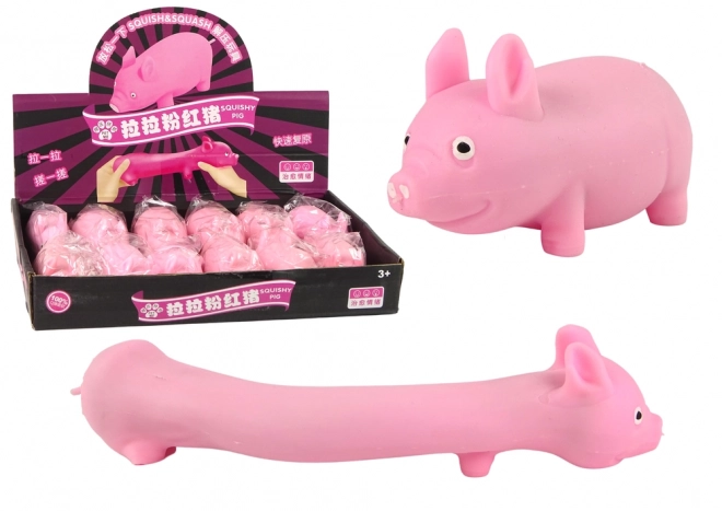 Jucărie elastică squishy porcușor roz