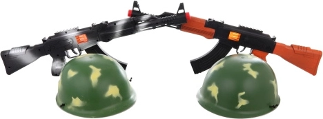 Set pentru copii soldat – pușcă automată și cască