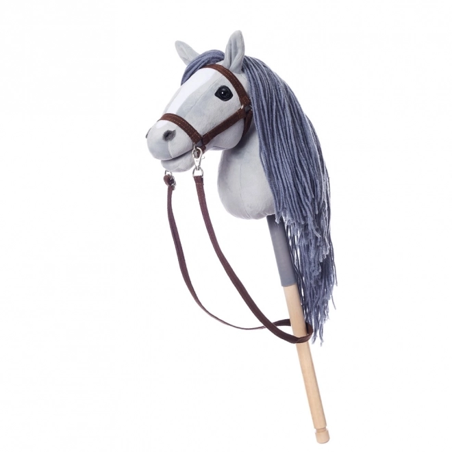 Cal pe băț HoppiHorse Hobby Horse A4 gri