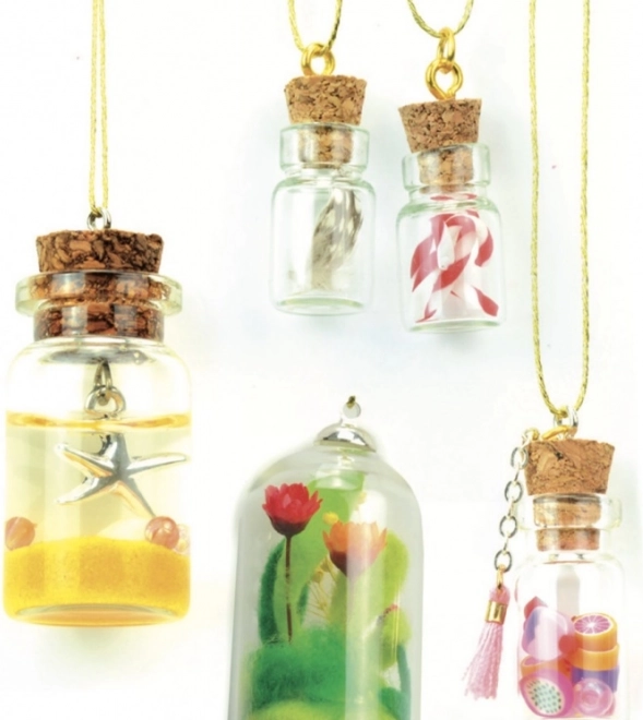 Set creativ de bijuterii din mini sticle