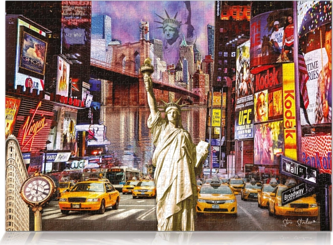 Colaj vibrant al New York-ului