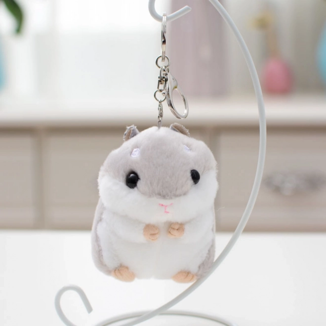 Breloc Hamster de Plus Gri 10 cm