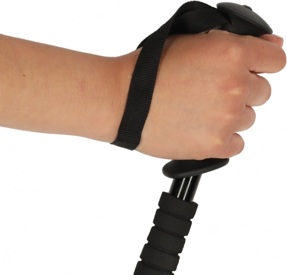 Bastoane trekking pliabile Nordic Walking, negre, 2 buc
