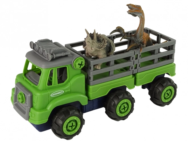 Camion de transport cu dinozauri