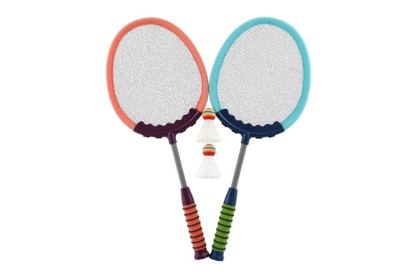 Set badminton 2 palete plast/material textil 60cm cu 2 bile pe placă