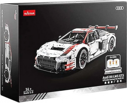 Set de construcție RC Auto Audi R8 1:8 de la Rastar cu 3322 Piese