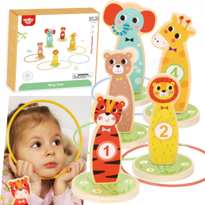 Joc de îndemânare din lemn Animăluțe Tooky Toy