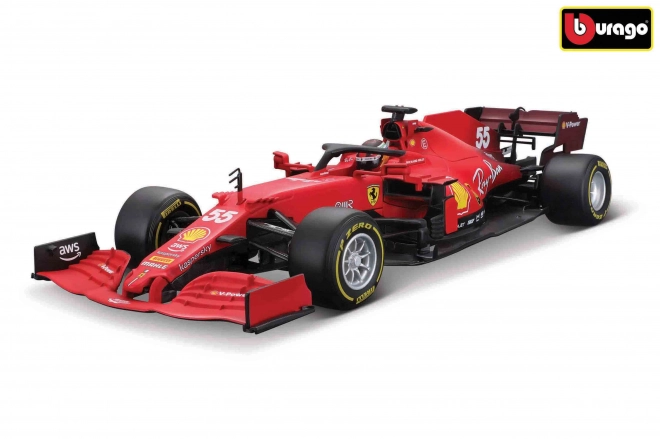 Ferrari Racing SF21 Carlos Sainz de la Bburago la scară 1:18