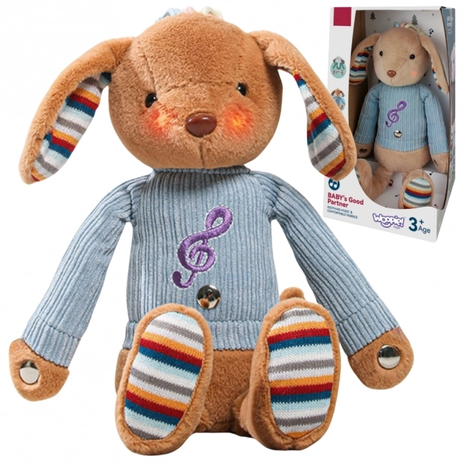 Câine de pluș interactiv cu melodii și lumină