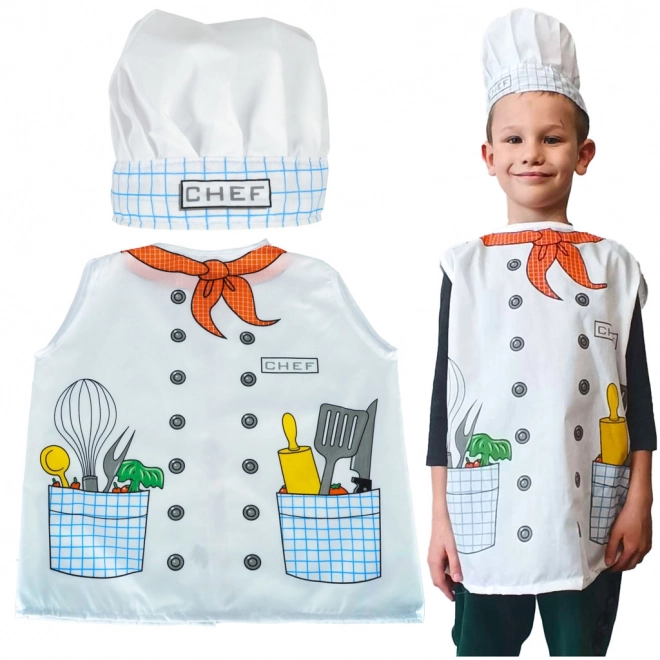 costum chef pentru copii 3-8 ani