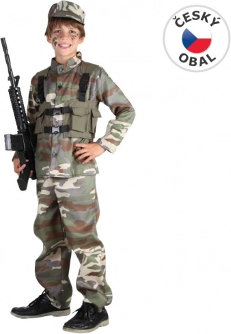 Costum de carnaval soldat pentru copii