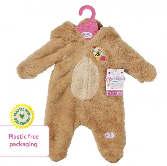 Costum ursuleț cu glugă pentru Baby Born